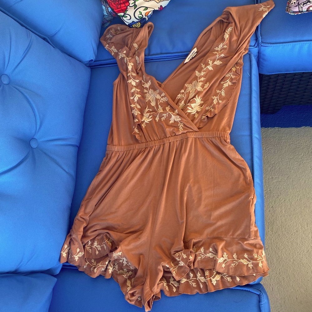 light rust orange romper